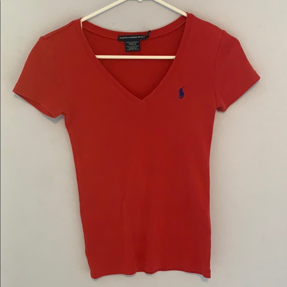 Ralph Lauren red v-neck T-shirt